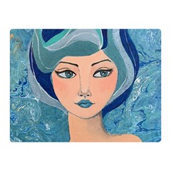 Blue Girl Double Sided Flano Blanket (mini)  by CKArtCreations