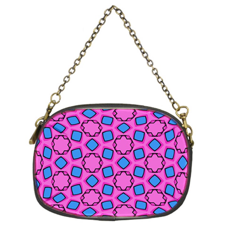 Pattern Pink Stars Texture Seamless Chain Purse (Two Sides)