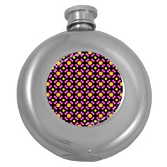 Pattern Colorful Texture Design Round Hip Flask (5 Oz)