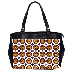 Pattern Fall Color White Background Oversize Office Handbag (2 Sides) by Simbadda