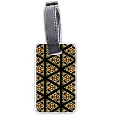 Pattern Stained Glass Triangles Luggage Tag (one Side) by Simbadda