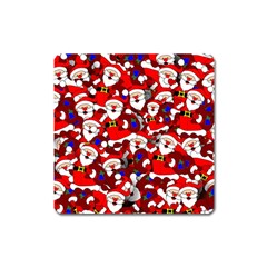 Nicholas Santa Christmas Pattern Square Magnet by Simbadda