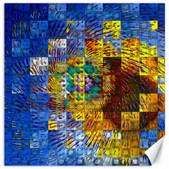 Sunflower Kaleidoscope Pattern Canvas 12  X 12  by Simbadda