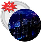 Night City Dark 3  Buttons (100 pack) 
