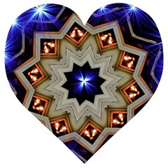 Light Abstract Structure Star Pattern Toy Circle Christmas Decoration Background Design Symmetry Wooden Puzzle Heart by Vaneshart