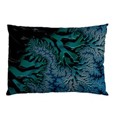 Creative Wing Abstract Texture River Stream Pattern Green Geometric Artistic Blue Art Aqua Turquoise Pillow Case (two Sides)