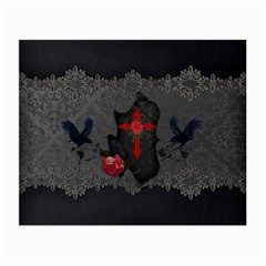 The Crows With Cross Small Glasses Cloth (2 Sides) by FantasyWorld7