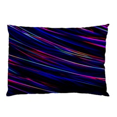 Nightlife Neon Techno Black Lamp Motion Green Street Dark Blurred Move Abstract Velocity Evening Tim Pillow Case (two Sides)