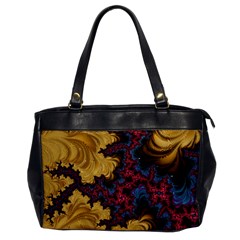 Creative Abstract Structure Texture Flower Pattern Black Material Textile Art Colors Design  Oversize Office Handbag by Vaneshart