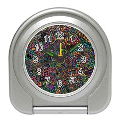 Awesome Abstract Pattern Travel Alarm Clock by Vaneshart