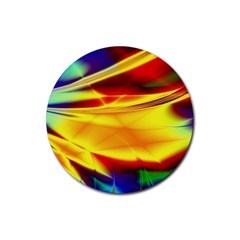 Color Concept Colors Colorful Rubber Coaster (round)  by Wegoenart