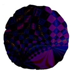 Background Silky Geometric Fractal Large 18  Premium Round Cushions by Wegoenart