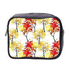 Watercolor Painting Autumn Illustration Autumn Tree Mini Toiletries Bag (two Sides) by Vaneshart