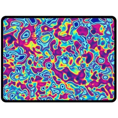 Ripple Motley Colorful Spots Abstract Double Sided Fleece Blanket (large)  by Vaneshart