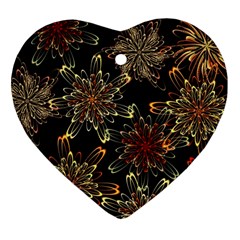 Patterns Abstract Flowers Ornament (heart) by Vaneshart