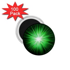 Green Blast Background 1 75  Magnets (100 Pack) 