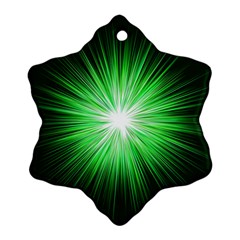 Green Blast Background Ornament (snowflake) by Mariart