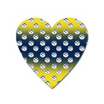 English Breakfast Yellow Pattern Blue Ombre Heart Magnet