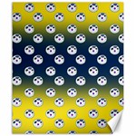 English Breakfast Yellow Pattern Blue Ombre Canvas 20  x 24 