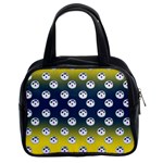 English Breakfast Yellow Pattern Blue Ombre Classic Handbag (Two Sides)