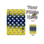 English Breakfast Yellow Pattern Blue Ombre Playing Cards 54 Designs (Mini)