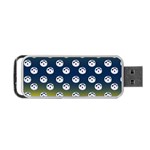 English Breakfast Yellow Pattern Blue Ombre Portable USB Flash (One Side)