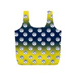English Breakfast Yellow Pattern Blue Ombre Full Print Recycle Bag (S)