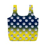 English Breakfast Yellow Pattern Blue Ombre Full Print Recycle Bag (M)