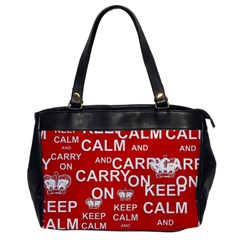 Keep Calm And Carry On Oversize Office Handbag by Vaneshart