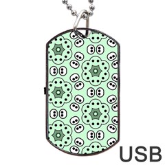 Background Texture Dots Pattern Dog Tag Usb Flash (one Side)