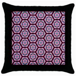 Background Pattern Tile Flower Throw Pillow Case (Black)