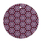Background Pattern Tile Flower Round Ornament (Two Sides)