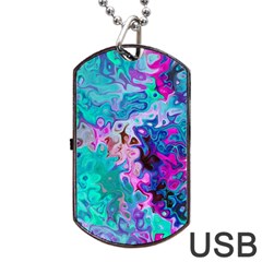Background Texture Pattern Dog Tag Usb Flash (one Side)