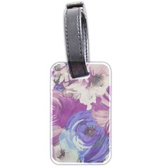 Floral Vintage Wallpaper Pattern Luggage Tag (two Sides) by Vaneshart