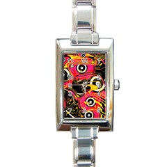 Abstract Clutter Rectangle Italian Charm Watch by Vaneshart