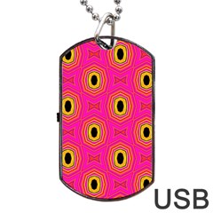 Abstract Clutter Dog Tag Usb Flash (one Side)