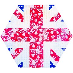British Flag Abstract Wooden Puzzle Hexagon by Vaneshart