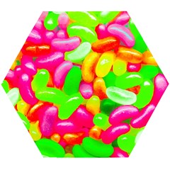 Vibrant Jelly Bean Candy Wooden Puzzle Hexagon by essentialimage