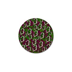 Green Fauna And Leaves In So Decorative Style Golf Ball Marker (4 Pack) by pepitasart