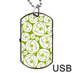 Rose Abstract Rose Garden Dog Tag Usb Flash (one Side)