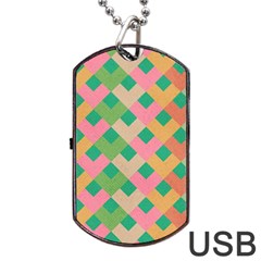Abstract Seamless Pattern Dog Tag Usb Flash (one Side)
