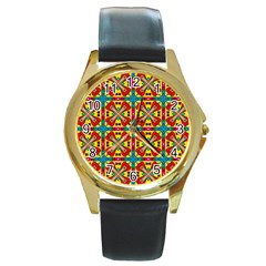 Seamless Round Gold Metal Watch by Sobalvarro