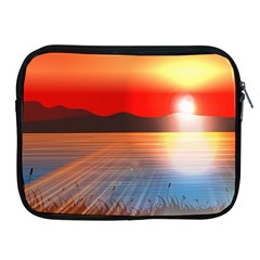 Sunset Water River Sea Sunrays Apple Ipad 2/3/4 Zipper Cases