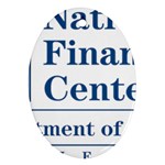 Logo of USDA National Finance Center Oval Ornament (Two Sides)