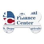Logo of USDA National Finance Center Dog Tag Bone (Two Sides)