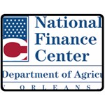 Logo of USDA National Finance Center Double Sided Fleece Blanket (Large) 