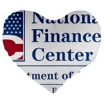 Logo of USDA National Finance Center Large 19  Premium Flano Heart Shape Cushions