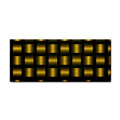 Background Pattern Desktop Metal Gold Golden Hand Towel by Wegoenart