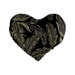 Jungle Standard 16  Premium Flano Heart Shape Cushions by Sobalvarro