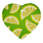Lemon Fruit Healthy Fruits Food Ornament (Heart)